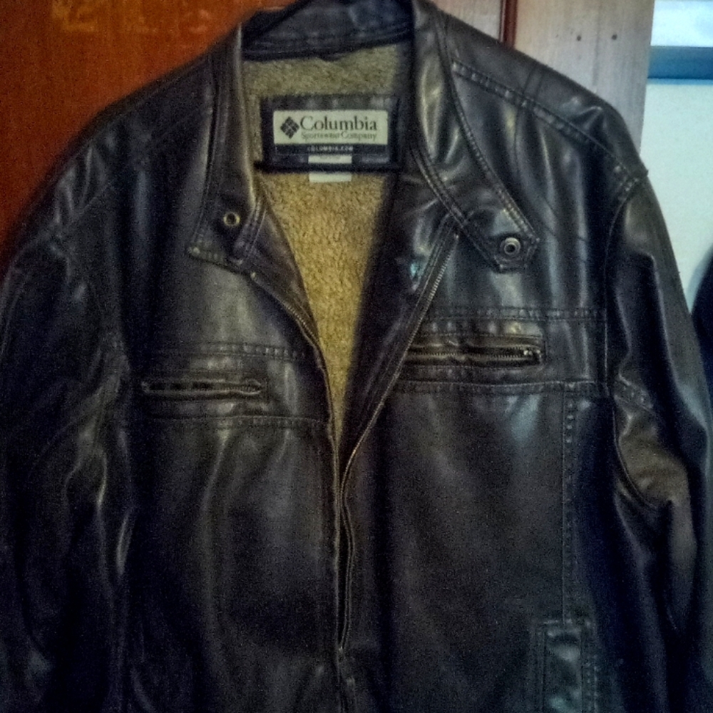 2x Columbia Sportswear Heavyweight Chocolate leather jacket